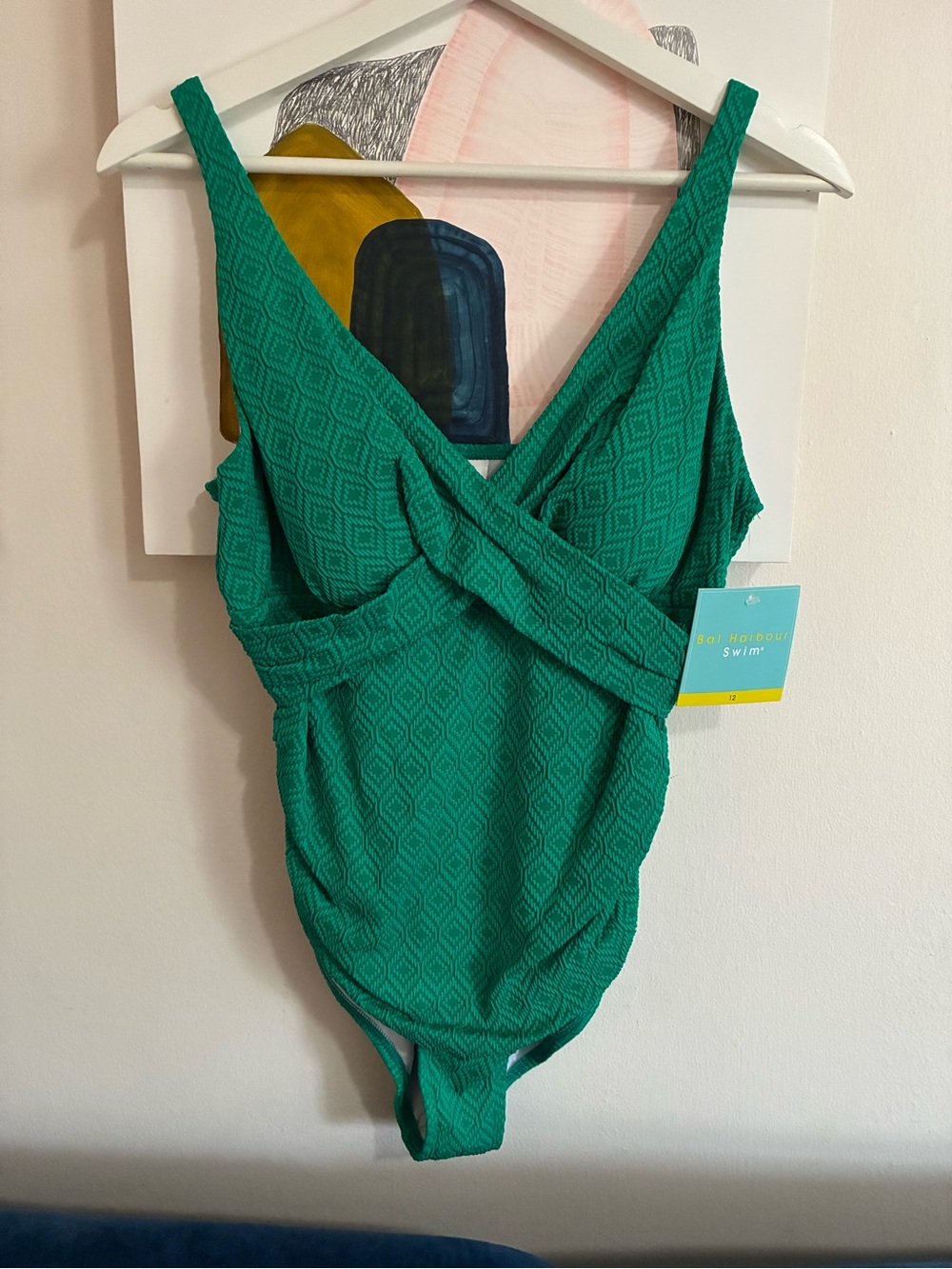 Bal Harbor Swim Emerald Textured One-Piece Swimsuit w/ Tummy Control